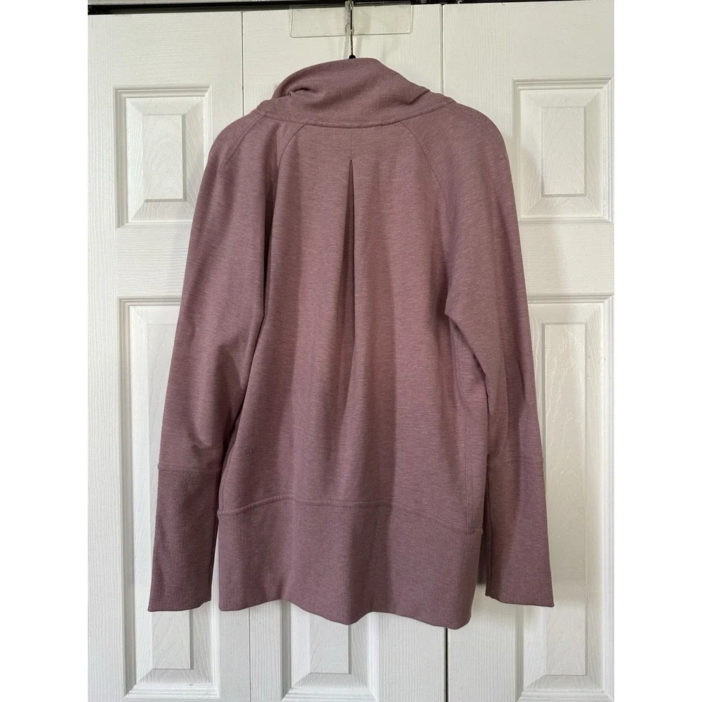 Lululemon High Lines Pullover Heathered Vintage Mauve Sz 8